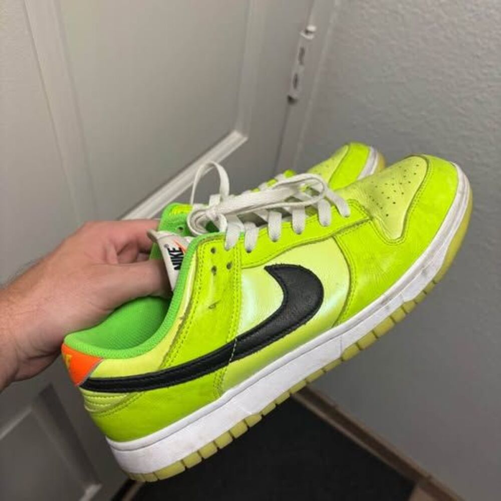 Nike Dunk Low Neon Green/Black - Mens Size 10